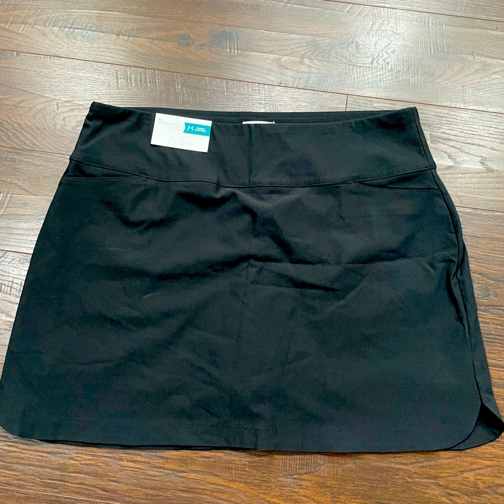 Lady Hagen XXL 17” Pull On Skort Tummy Control Golf Athletic Skirt Black NWT